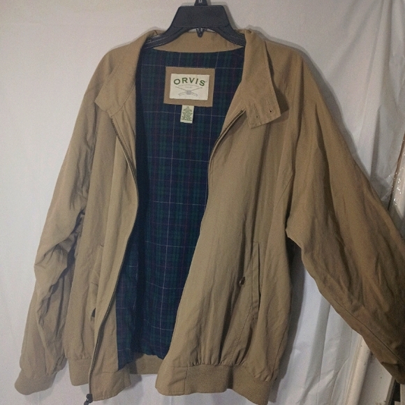 Orvis Harrington Jacket Men’s SZ XL Beige Bomber Travel Khaki Extra Large - Picture 1 of 8